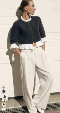 ZARA ポプリンコンビニットジャケット　Mサイズ