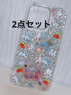 2点セット iPhoneケース iPhone15プロ 量産型 携帯カバー