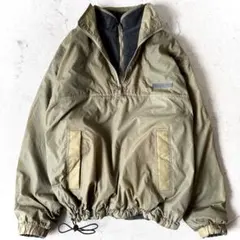 90s オールドネイビー リバーシブル ナイロンフリース ハーフジップジャケット