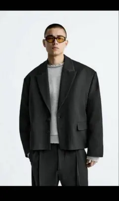 zara クロップドオーバーサイズジャケット