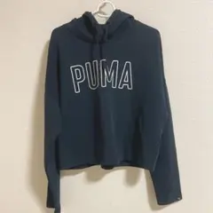 【PUMA 】クロップドフードパーカー ブラック　レディース　Mサイズ