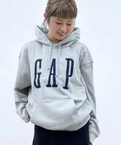 GAP ロゴ プルオーバー パーカー グレー　XLサイズ