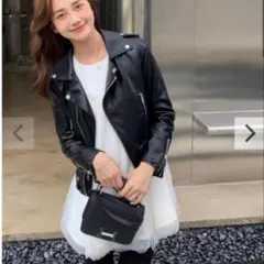 BIRTHDAY BASH♡ブラックレザーライダースジャケットM