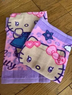 サンリオ キティ 日焼け フェイスタオル ハンドタオル 2枚