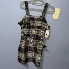 チェック柄キャミワンピース clear