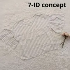 7-ID concept ブラウス ストライプ ゆったり シンプル N-679