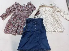 女の子 90cm ワンピース3枚セットH&M SHEIN 春 秋 まとめ売り