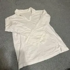 45rpm ホワイト 長袖 Tシャツ スタンドカラー　オフホワイトのサムネイル