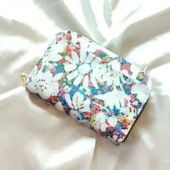 ハンドメイド（ハーフ財布外側ポケット付き）あかね様