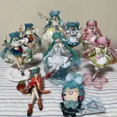 初音ミク フィギュア 桜ミク　タイクレ限定　マスコット　9点セット