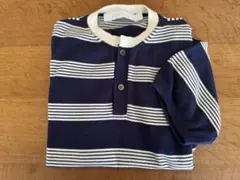 三峰 ボーダー ヘンリーネック 長袖Tシャツ パジャマセット M - メルカリ