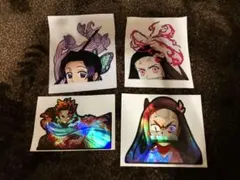 在庫処分 鬼滅の刃 防水ステッカー ４枚セット 新品