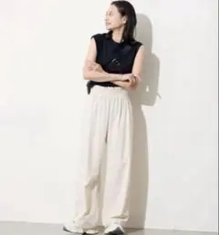 2024JOURNAL STANDARD　 ナイロンストレッチワイドパンツ 34