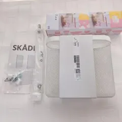 IKEA スコーディス 取付金具 収納バスケット大　フリーザーバッグセット