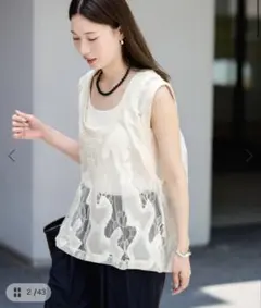 ESTHE OVERSIZED SHEER LACE ベストのサムネイル