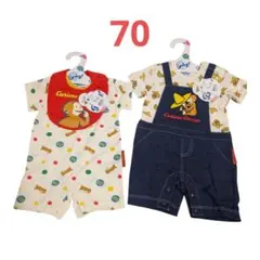 おさるのジョージ ロンパース セット　ベビー夏服