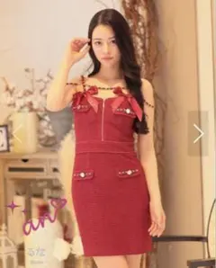 an ドレス キャバドレス 赤 レッド