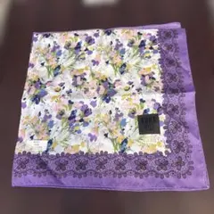 値下げ　新品未使用　ANNA SUI ハンカチ 花柄 蝶々 レース縁取りのサムネイル