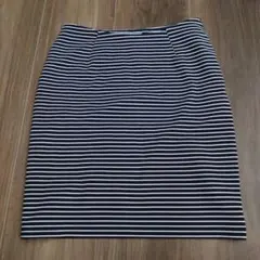 NATURAL BEAUTY BASIC ストライプタイトスカート S
