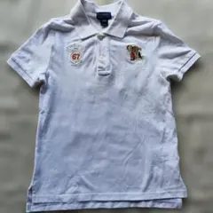 POLO RALPH LAUREN ポロシャツ半袖 トラ　 ホワイト130