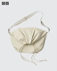 UNIQLO U ユニクロユー　ドローストリングショルダーバッグ　NATURAL