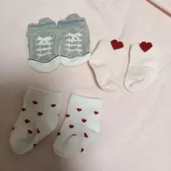 女の子　ベビー靴下 3足セット　8cm