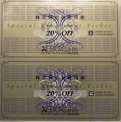 ゼビオ 株主優待券 20%オフ２枚 【匿名配送】