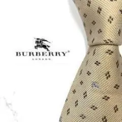 ◆美品◆BURBERRY LONDON ネクタイ ベージュ ロゴ パターン柄