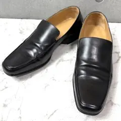 HERMES スクエアトゥ ローファー レザー ブラック 39 1/2のサムネイル