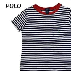 POLO RALPH LAUREN ボーダーTシャツ ネイビー×ホワイト130