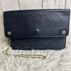 クリスチャンディオール　ロゴ　レザー　トロッター チェーン ショルダーバッグ