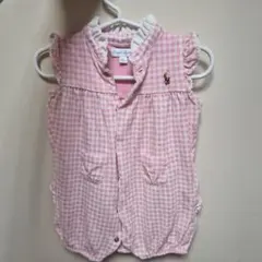 Ralph Lauren ロンパース ピンク ギンガムチェック　6M 70のサムネイル