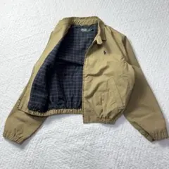 美品 ポロラルフローレン ハリントン スイングトップ ポニー刺繍 クロップド丈