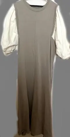 Bab/半袖/スウェットワンピース/ベージュ