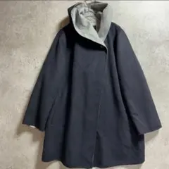 23区　大きいサイズ　リバーウール　アンゴラ フーディッドコート　44