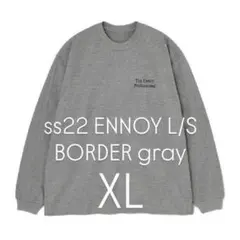 ennoy エンノイ ボーダー Lサイズ ロンTグレー ennoy エンノイ ボーダー Lサイズ ロンTグレー ENNOY エンノイ 21AW L