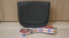 キャスキッドソン　ショルダーバッグ グレー　ロープストラップ付き