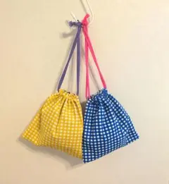 ☆ギンガムチェックの巾着袋☆