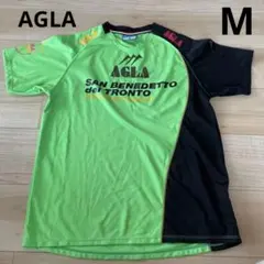 アグラ Tシャツ 半袖ウェア フットサル サッカー M グリーンのサムネイル