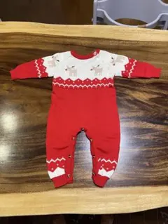 ニット　ロンパース　12-18M