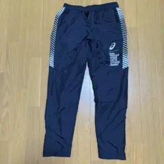 asics 陸上用パンツ M 黒 ストライプデザイン