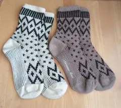 SM2 幾何学模様ニットソックス 2足セット