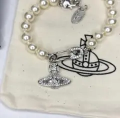Vivienne Westwood パール ブレスレット シルバー 安全ピン