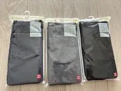 ユニクロ レギンス 10分丈 ブラック/グレー/デニム 110