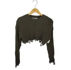 ZARA ダメージクロップドニットセーター