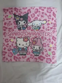 未使用 Sanrio Characters ミニタオル ピンク ヒョウ柄