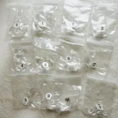 クリアネイルチップ　ショートアーモンド　透明