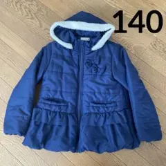 ネイビー フード付き中綿コート　branshes