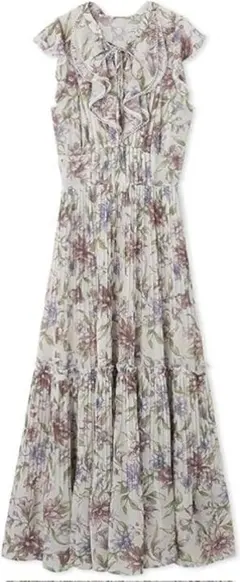 SNIDEL プリーツプリントワンピース