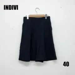 〇0389I〇 INDIVI ひざ丈スカート 女性